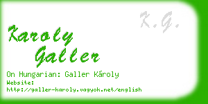 karoly galler business card